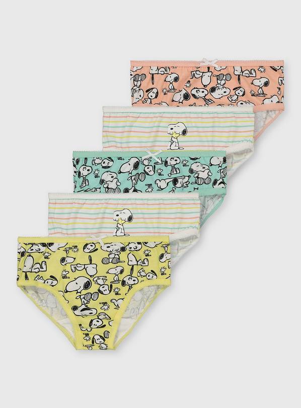 Snoopy Peanuts Short Briefs 5 Pack - 2-3 years